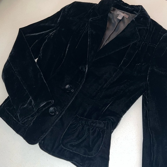 Vintage Black velvet jacket - Picture 4 of 5
